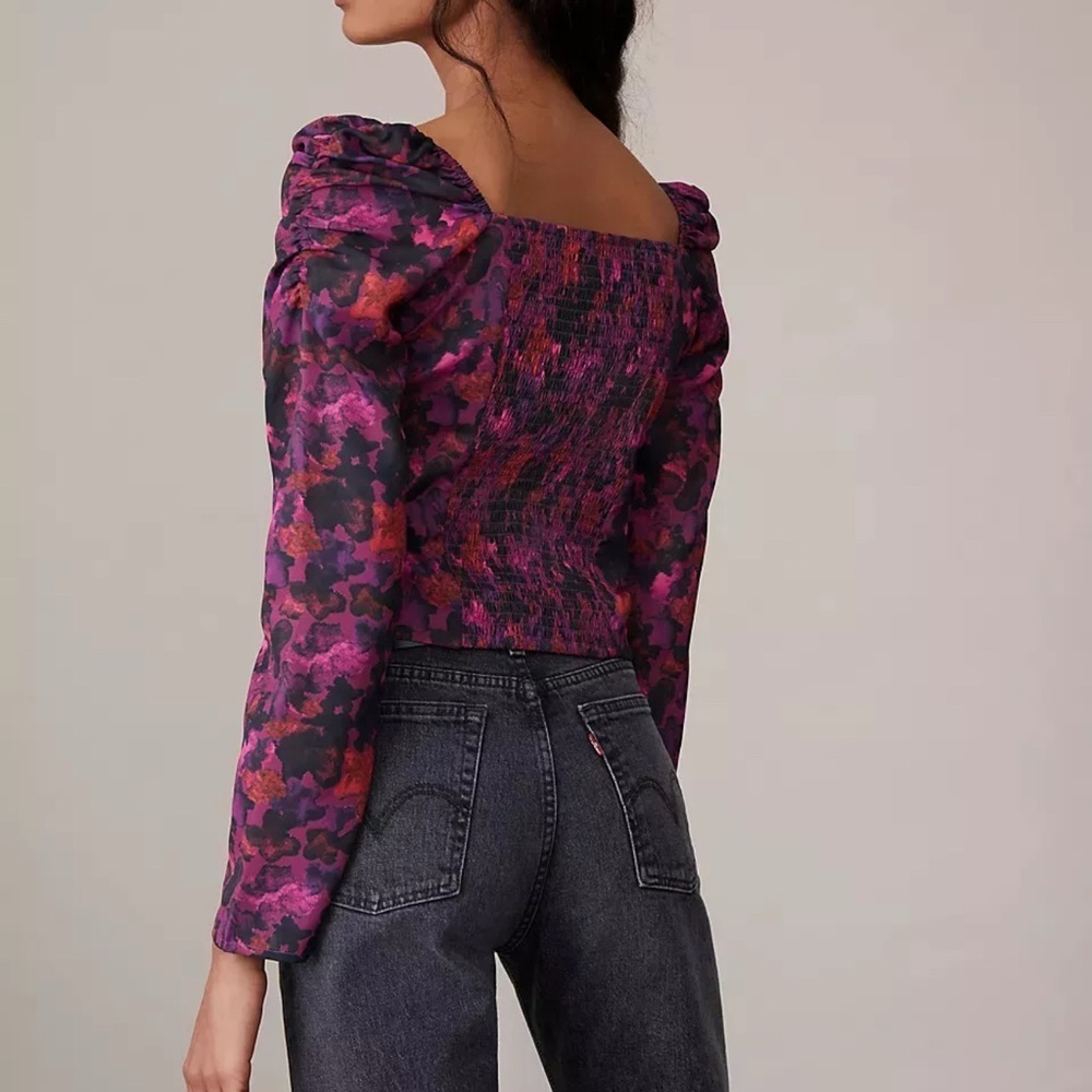 NWT Anthropologie x Samant Chauhan Samara Long Sleeve Blouse Small - Picture 2 of 2